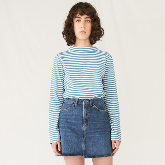 NWT MIH Jeans Rosie Cult Denim Mini Skirt 27 + 29 - Picture 1 of 16